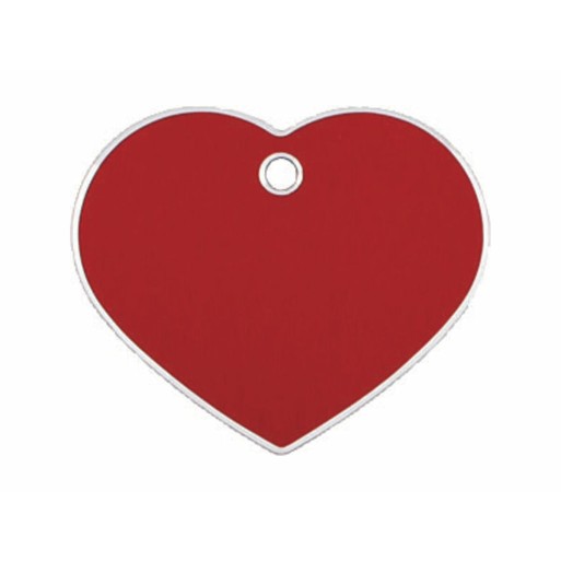 Placa identificativa Imarc Heart Vermelho