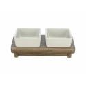 Comedouro para Cão Trixie CityStyle Castanho Cinzento Ø 10 cm 2 x 200 ml 24 x 4 x 12 cm