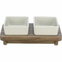 Comedouro para Cão Trixie CityStyle Castanho Cinzento Cerâmica Silicone Madeira MDF 2 x 400 ml