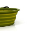 Ciotola Pieghevole per Animali Domestici Gloria Verde Silicone Alluminio 550 ml