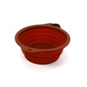 Ciotola Pieghevole per Animali Domestici Gloria Rosso Silicone Alluminio 550 ml