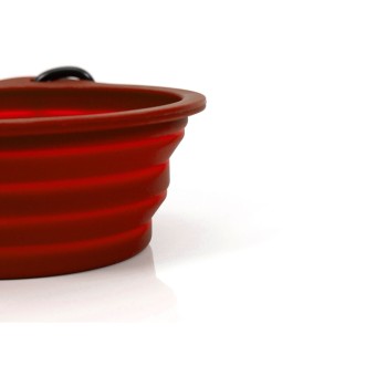 Comedouro Dobrável para Animais de Estimação Gloria Vermelho Silicone Alumínio 550 ml