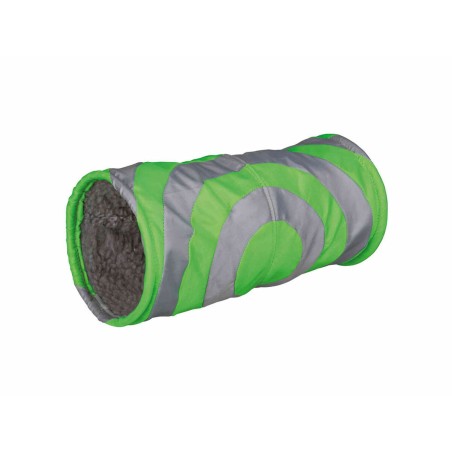Túnel Dobrável para Animais de Estimação Trixie Verde Cinzento Ø 15 × 35 CM