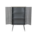 Scaffale DKD Home Decor Naturale Grigio Metallo Legno 2 Mensole (79 x 39 x 133 cm)
