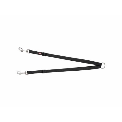 Gancio Guinzaglio 2 Cani Trixie New Premium Nero 40-70 cm XS S M