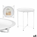 Folding Side Table WR4405.1 White 46,8 x 50,2 x 46,8 cm (4 Units)