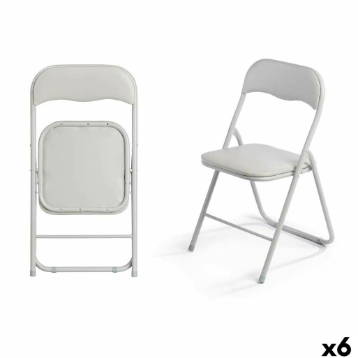 Chaise Pliante 10925 Gris 43 x 46 x 78 cm 88 x 6,5 x 45 cm (6 Unités)