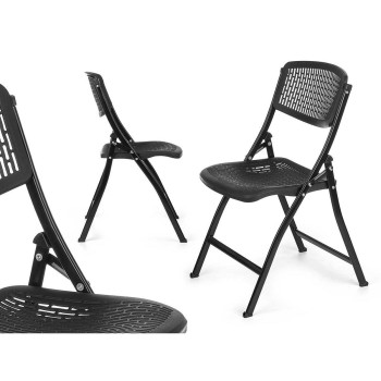 Sedia Pieghevole ZJ-Y59BL Nero 59 x 50 x 82 cm 108 x 13,5 x 50 cm (4 Unità)