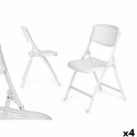 Cadeira de Campismo 12721 Branco 59 x 50 x 82 cm 108 x 11,5 x 50 cm (4 Unidades)