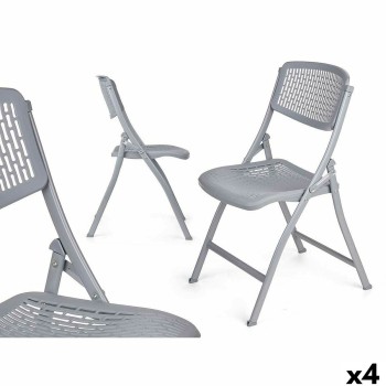 Chaise Pliante ZJ-Y59GR Gris 59 x 50 x 82 cm 108 x 13,5 x 50 cm (4 Unités)