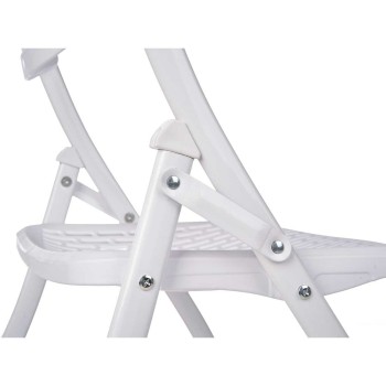 Folding Chair 12721 White 59 x 50 x 82 cm 108 x 11,5 x 50 cm (4 Units)