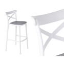 Tabouret PC-175B Blanc Gris polypropylène Rotin 41 x 103 x 52,5 cm (4 Unités)