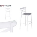 Tabouret PC-175B Blanc Gris polypropylène Rotin 41 x 103 x 52,5 cm (4 Unités)