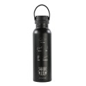 Garrafa Térmica F.C. Barcelona Black Preto Silicone Aço inoxidável