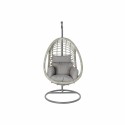 Poltrona de jardim suspensa DKD Home Decor Cinzento Multicolor Alumínio Rotim sintético 90 x 70 x 110 cm