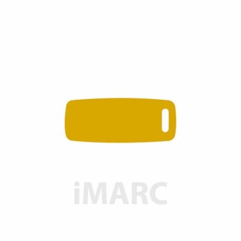 Plaque d'identification Imarc Baggage Jaune Doré
