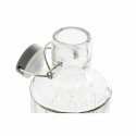 Garrafa DKD Home Decor Cristal Cinzento Transparente Aço inoxidável (9 x 9 x 28.3 cm) (1 L)