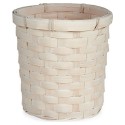 Planter 17 x 15 x 17 cm White PVC Bamboo