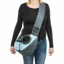 Mala a tira colo para animais de estimação Trixie Sling Azul Claro Cinzento claro Poliéster 5 × 25 × 18 cm
