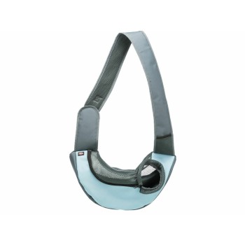 Mala a tira colo para animais de estimação Trixie Sling Azul Claro Cinzento claro Poliéster 5 × 25 × 18 cm