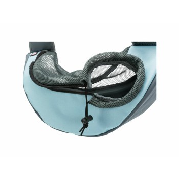 Mala a tira colo para animais de estimação Trixie Sling Azul Claro Cinzento claro Poliéster 5 × 25 × 18 cm