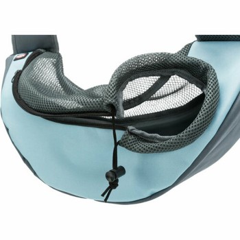 Mala a tira colo para animais de estimação Trixie Sling Azul Claro Cinzento claro Poliéster 5 × 25 × 18 cm