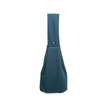 Mala a tira colo para animais de estimação Trixie Soft Azul Cinzento claro Poliéster Algodão 22 × 20 × 60 CM