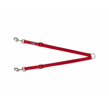 Gancio Guinzaglio 2 Cani Trixie Premium Rosso