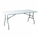 Mesa Plegável Marbueno Resina Branca 180x74x74 cm Catering, Praia e Camping 10528