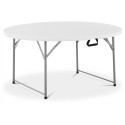 Marbueno Mesa Plegável Resina Branca D.122x74 cm Catering, Praia e Camping 10530
