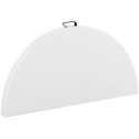 Marbueno Mesa Plegável Resina Branca D.122x74 cm Catering, Praia e Camping 10530