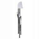 Marbueno Sedia Pieghevole Resina Bianca 44x53x83 cm Catering, Spiaggia e Campeggio 10531