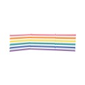 Windschutz 4 Stangen Stahl Polyester Streifen 360X80 cm Strand, Pool, Garten, Camping
