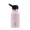 Garrafa Térmica Safta Rosa empolvado Cor de Rosa Silicone Aço inoxidável
