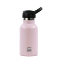 Garrafa Térmica Safta Rosa empolvado Cor de Rosa Silicone Aço inoxidável