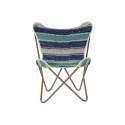 Siège DKD Home Decor Multicouleur Blue marine Fer 74 x 65 x 90 cm