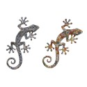 Decoración de Pared Home ESPRIT Multicolor Lagarto Mediterráneo 13 x 5 x 29 cm (2 Unidades)