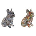 Figura Decorativa Home ESPRIT Multicolor Perro Mediterráneo 10 x 13 x 16 cm (2 Unidades)