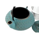 Tetera Home ESPRIT Azul Verde Acero Inoxidable Hierro 400 ml (3 Unidades)
