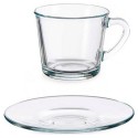 Conjunto de 6 Chávenas de Café Pasabahce Basic Transparente Vidro 190 ml