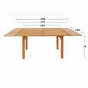 Mesa Extensível Aktive Acácia Retangular 200 x 100 x 74 cm