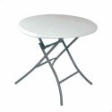 Mesa Dobrável Lifetime Branco Redonda Aço Plástico 83 x 73,5 cm
