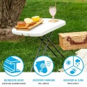 Mesa Dobrável Lifetime 66 x 71 x 46 cm Branco Aço HDPE