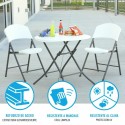 Mesa Dobrável Lifetime Branco Redonda Aço Plástico 83 x 73,5 cm