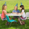 Mesa Infantil Lifetime Dobrável Branco Aço Plástico 61 x 61 x 53,5 cm
