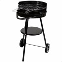 Barbecue a Carboni con Ruote Aktive Textilene 42 x 76,5 cm Nero