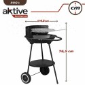 Churrasqueira a Carvão com Rodas Aktive Textilene 42 x 76,5 cm Preto