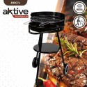 Roues de barbecue au charbon de bois Aktive Textilene 42 x 76,5 cm Noir