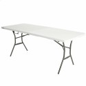 Mesa Dobrável Lifetime Branco Retangular Aço Plástico 185 x 76 x 74 cm