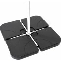 Base for beach umbrella Colorbaby Plastic 4 Pieces 80 kg
